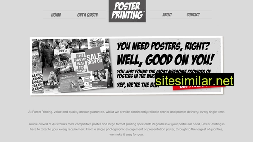 posterprinting.com.au alternative sites