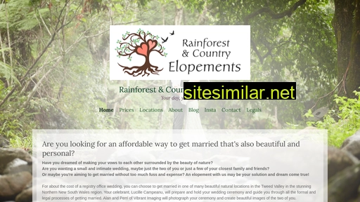 rainforestandcountryelopements.com.au alternative sites