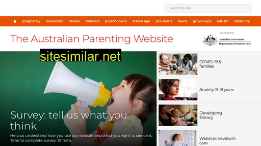 raisingchildren.net.au alternative sites