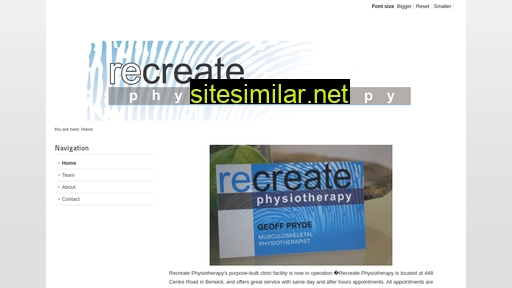 recreatephysio.com.au alternative sites