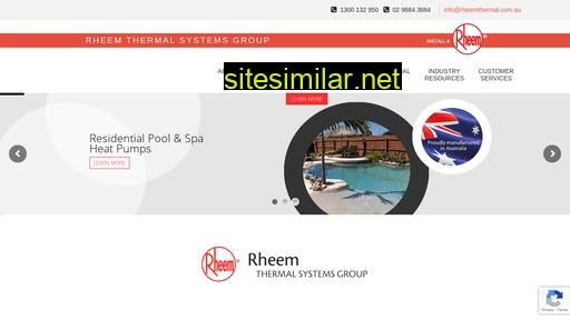 rheemthermal.com.au alternative sites