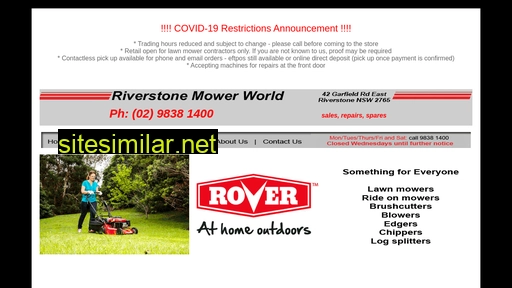 riverstonemowerworld.com.au alternative sites