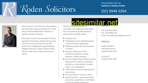 Rodensolicitors similar sites