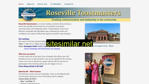 Rosevilletoastmasters similar sites