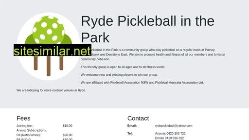 rydepickleball.com.au alternative sites