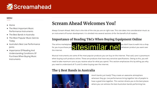 screamahead.com.au alternative sites