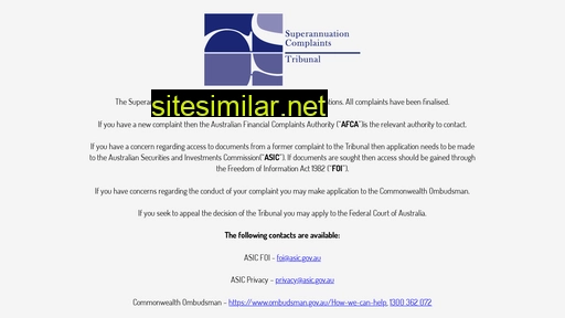 sct.gov.au alternative sites