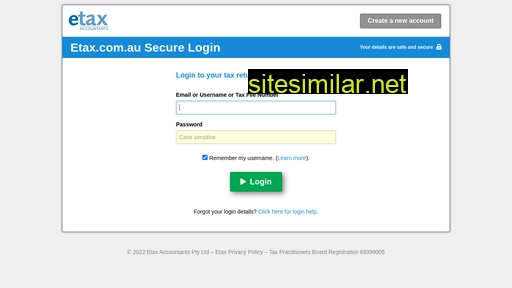 secure.etax.com.au alternative sites