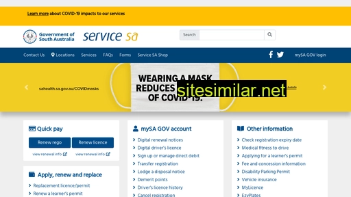 service.sa.gov.au alternative sites