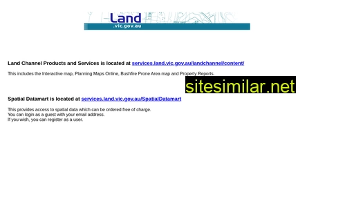 services.land.vic.gov.au alternative sites