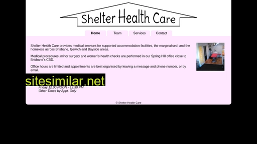 Shelterhealthcare similar sites