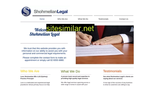 shohmelianlegal.com.au alternative sites