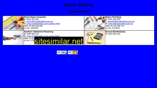 simplebuilding.com.au alternative sites