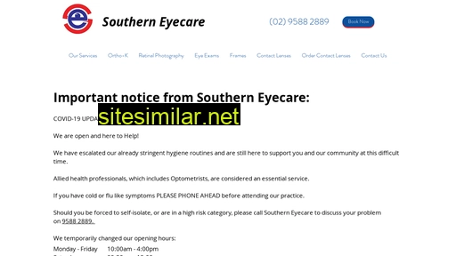 southerneyecare.com.au alternative sites