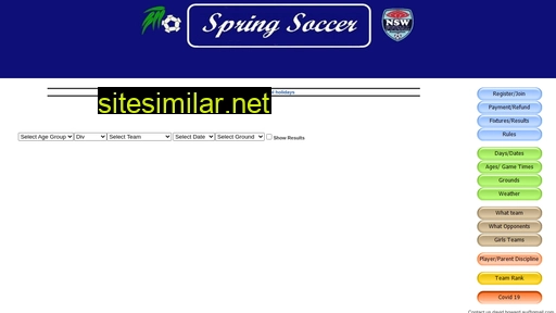 springsoccer.myclubmate.com.au alternative sites