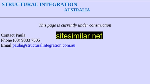 structuralintegration.com.au alternative sites