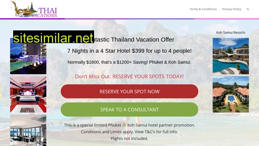 thaivacations.com.au alternative sites