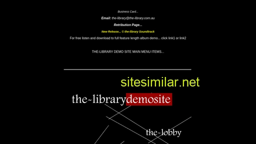 The-librarydemosite similar sites