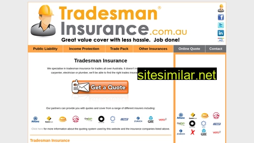 Tradesmaninsurance similar sites