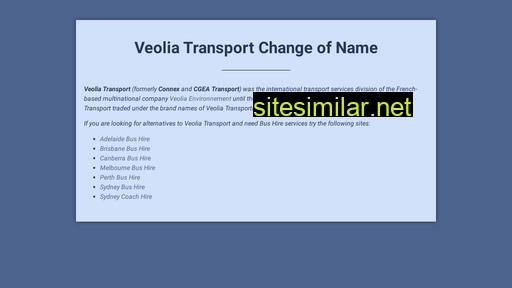 Veoliatransport similar sites
