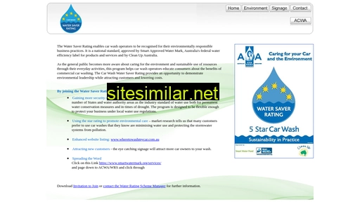 waterratingscheme.net.au alternative sites
