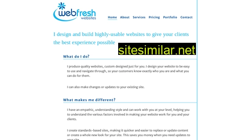 Webfresh similar sites
