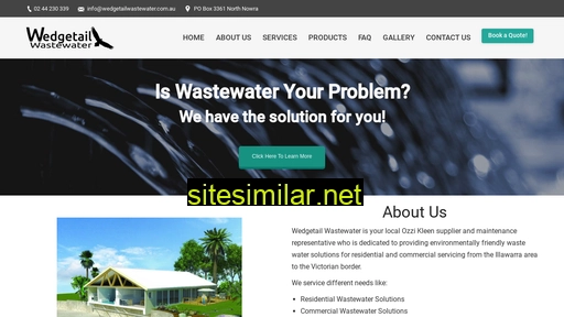 wedgetailwastewater.com.au alternative sites