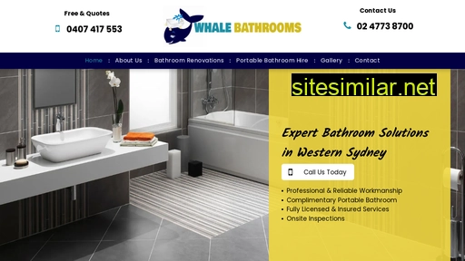whalebathrooms.com.au alternative sites