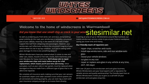 whiteswindscreens.com.au alternative sites