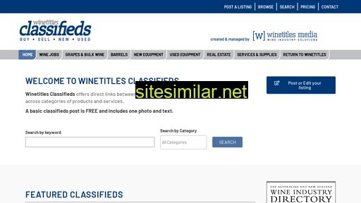 winetitlesclassifieds.com.au alternative sites