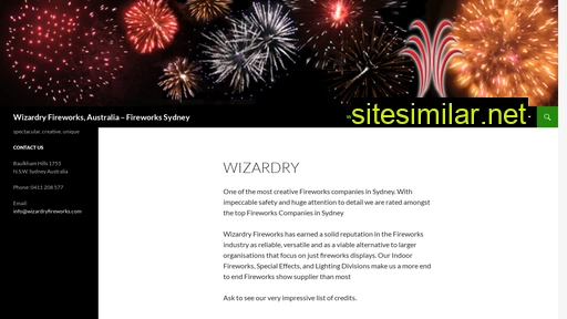 wizardryfireworks.com.au alternative sites