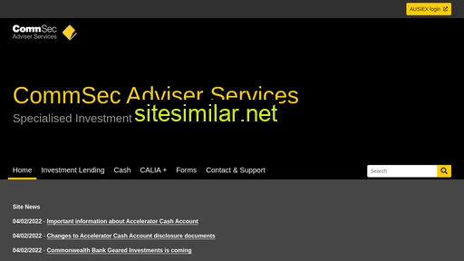 www.investing.commsecadviserservices.com.au alternative sites
