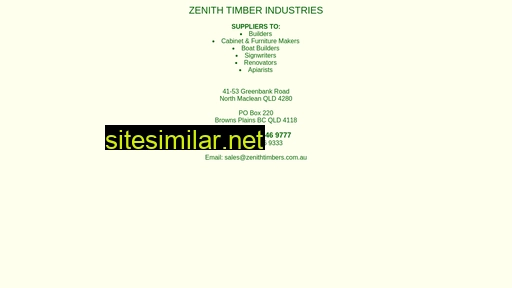 Zenithtimbers similar sites