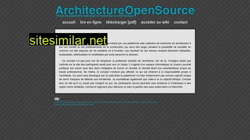 architectureopensource.be alternative sites