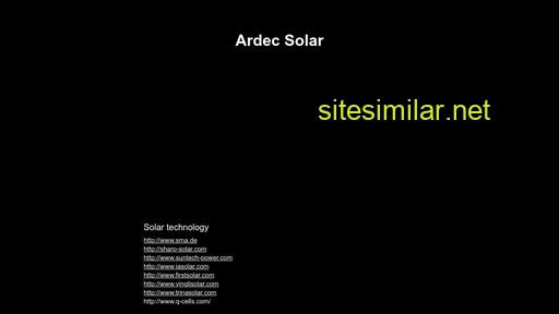 Ardec-solar similar sites
