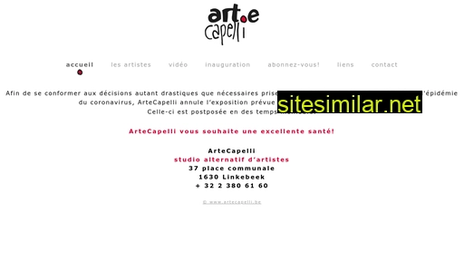 artecapelli.be alternative sites