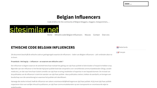 belgianinfluencers.be alternative sites