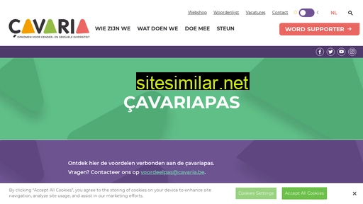 cavaria.be alternative sites