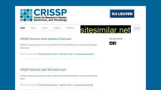 crissp.be alternative sites