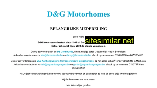 dgmotorhomes.be alternative sites