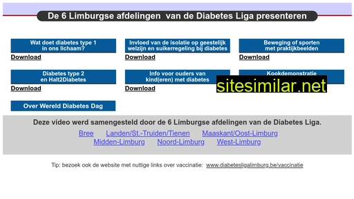 Diabetesligalimburg similar sites