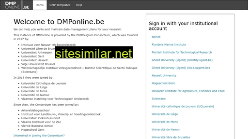 dmponline.be alternative sites