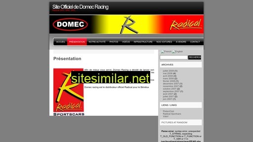 domec-racing.be alternative sites