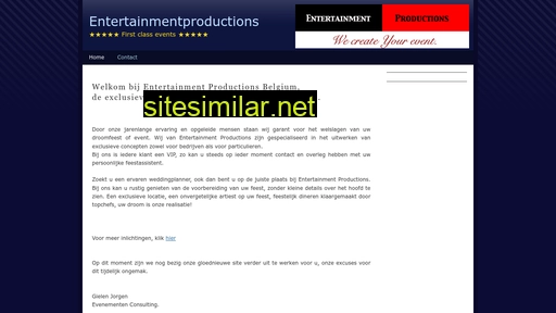 entertainmentproductions.be alternative sites
