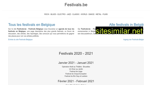festivals.be alternative sites
