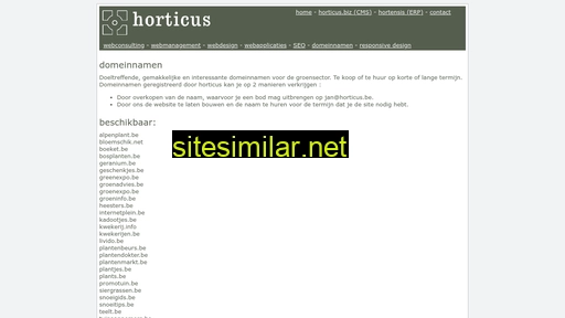 horticus.be alternative sites