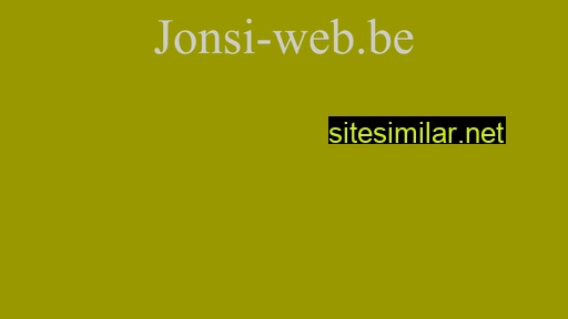 jonsi-web.be alternative sites