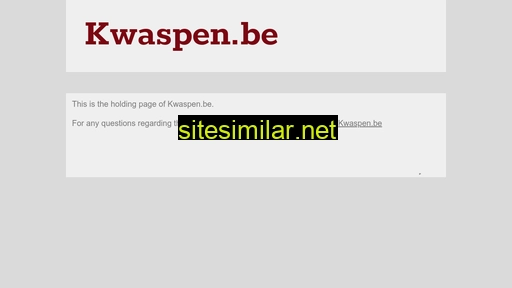 kwaspen.be alternative sites
