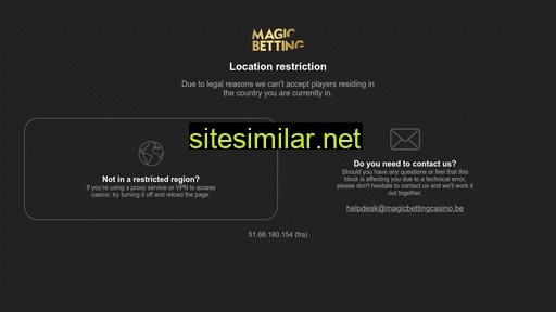 magicbettingcasino.be alternative sites