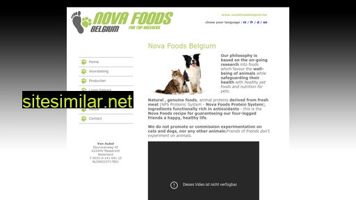 novafoodsbelgium.be alternative sites